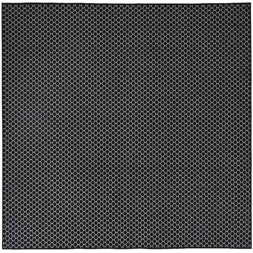  Tepih ORIZ Crni mrežasti uzorak 240 x 240 cm 100% poliester - Crni mrežasti uzorak 240 x 240 cm Slike