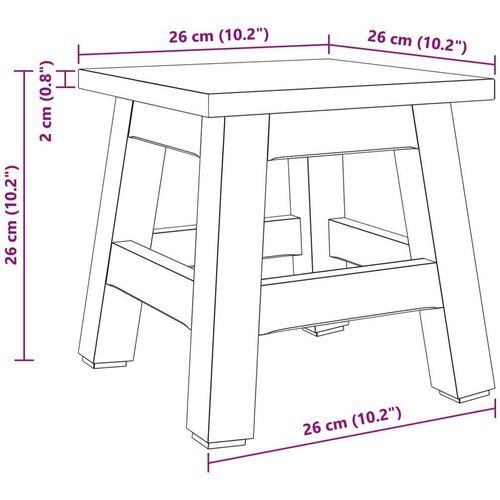  Stolica Prirodna 26 x 26 x 26 cm Drvo od mahagonija Slike