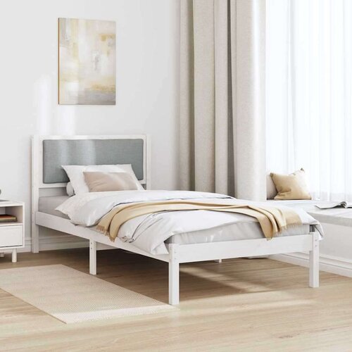  Okvir za krevet s uzglavljem Svijetlo siva 100 x 200 cm Slike