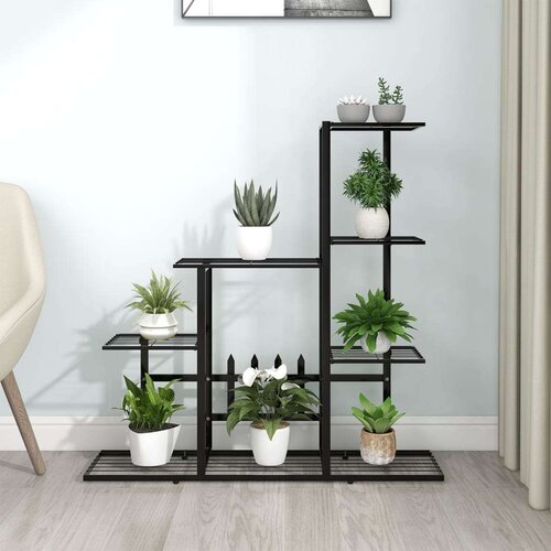 vidaXL Stalak za cvijeće 94,5 x 25 x 88 cm crni metalni Cene