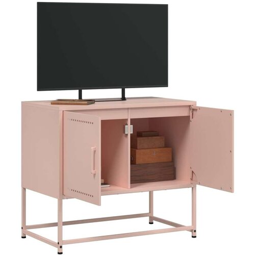 VidaXL TV omarica roza 68,5x39x60,5 cm jeklo Slike