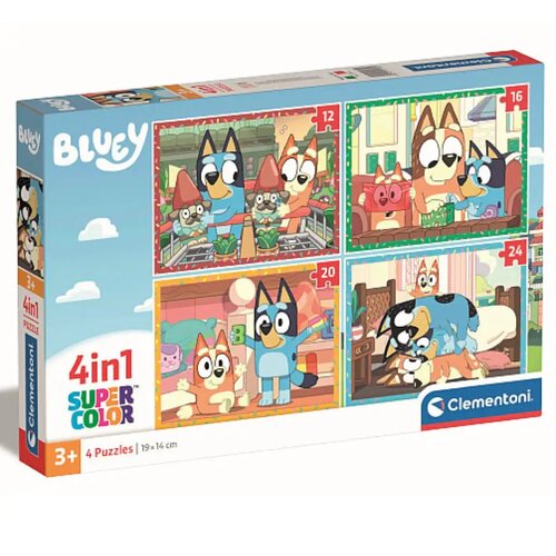 Clementoni Bluey 4 u 1 puzzle s 12, 16, 20 i 24 dijelova - Cene