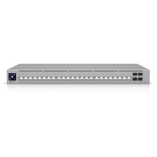 Ubiquiti layer 3 etherlighting switch USW-PRO-HD-24-EU, (22) 2.5 gbe, (2) 10 gbe ports, (4) 10G sfp+ ports. dc power backup ready Slike