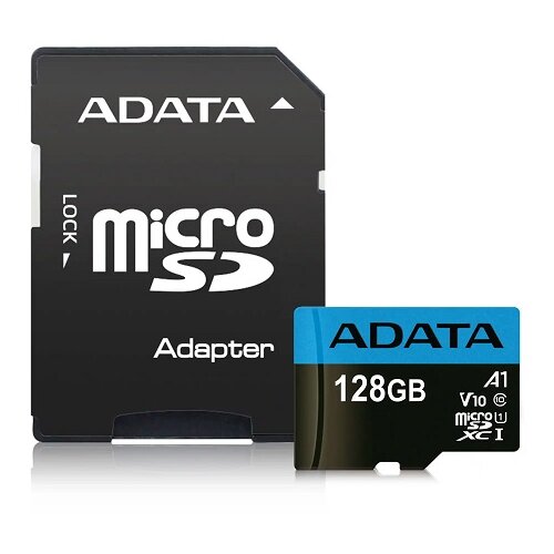 Micro SD Card 128GB AData+SD adapter Slike