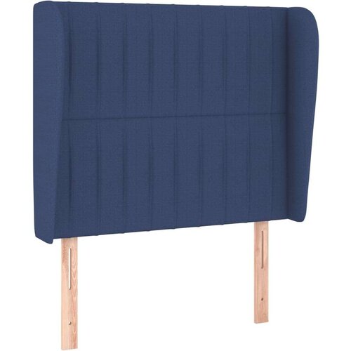  Uzglavlje s u&amp;scaron;ima plavo 83 x 23 x 118/128 cm od tkanine Slike