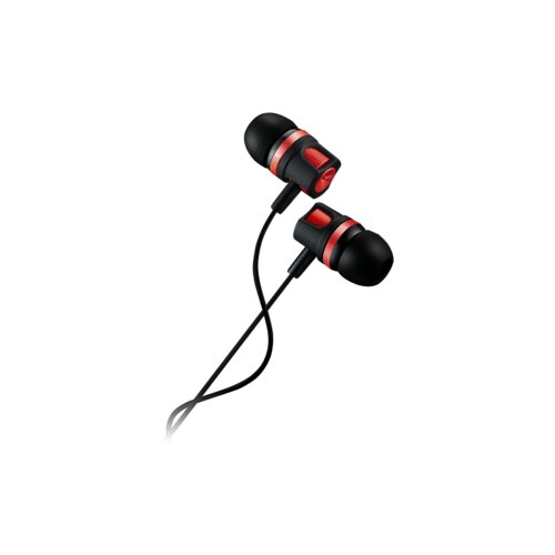 Canyon EP-3 stereo earphones with microphone, red, cable length 1.2m, 21.5*12mm, 0.011kg Slike