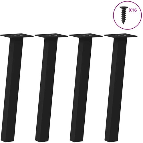 VidaXL Noge za stolić 4 kom crne 30 cm čelik Slike