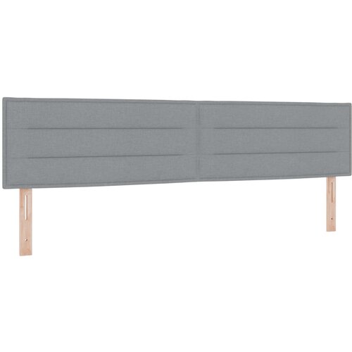  LED glava kreveta s LED trakama Svijetlo siva 200 cm tkanina Slike