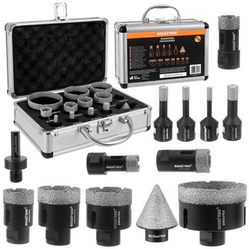 Bigstren set dijamantnih kruna M14, 13 dijelova (6&amp;ndash;68 mm) Slike