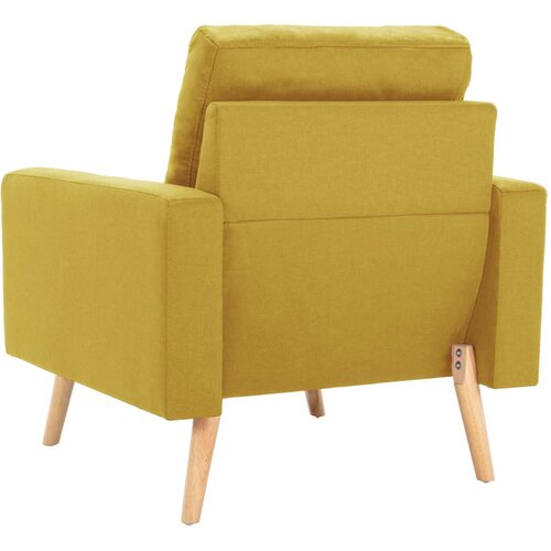  2-dijelni set sofa od tkanine žuti Slike