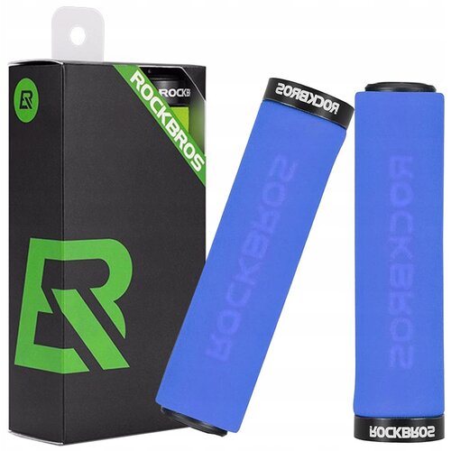 ROCKBROS uchwyty rowerowe z GĄBKI na KIEROWNICĘ komfortowe niebiesko-czarne, (22007097) Slike