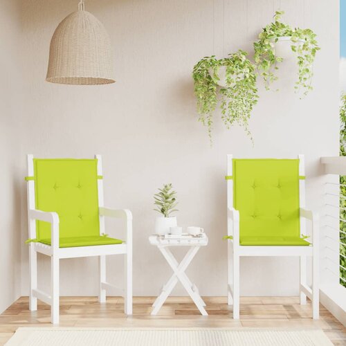  The Living Store Blazine za vrtne stole 2 kosa svetlo zelene 100x50x3 cm oxford - Blazina Za Stol Z Nizkim Naslonjalom, (21468695) Slike