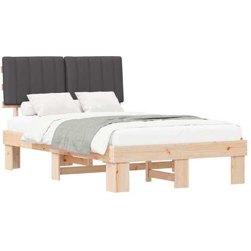VidaXL krevetni okvir s tapiciranim uzglavljem tamno siva 120 x 190 cm Slike