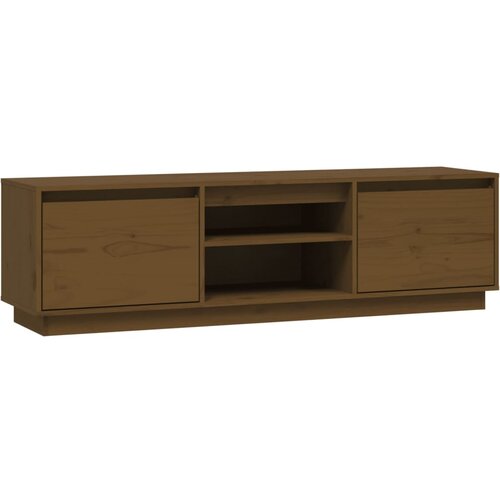 Maison Chic TV omarica - TV stojalo - Televizijska omarica medeno rjava 140x35x40 cm trdna borovina, (21702068) Cene