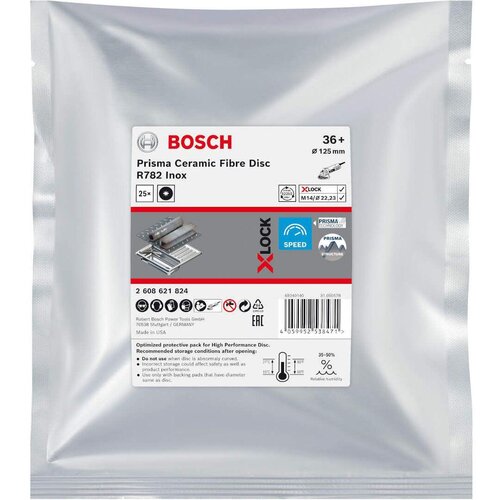 Bosch X-LOCK fiber disk R782 125 mm G36 pakovanje od 25 kom. - 2608621824 Cene