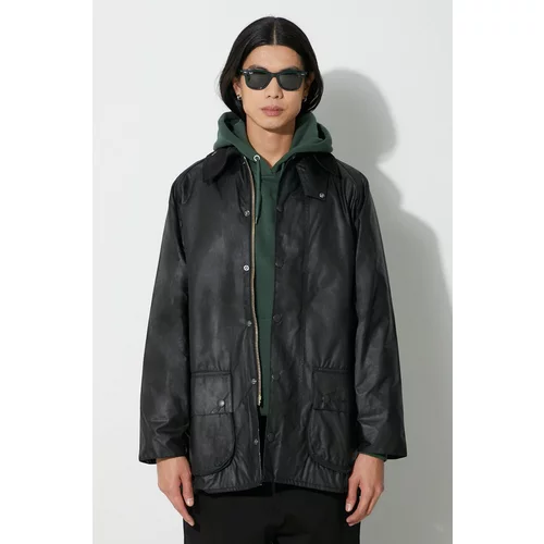 Barbour Pamučna jakna Beaufort Wax Jacket boja: crna, za prijelazno razdoblje, MWX0017