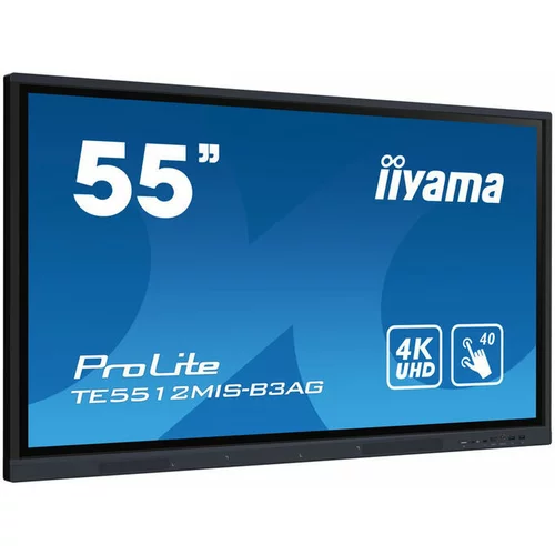 Iiyama ProLite TE5512MIS-B3AG 55'' interaktivni 4K UHD zaslon na dotik z integrirano programsko opremo za opombe