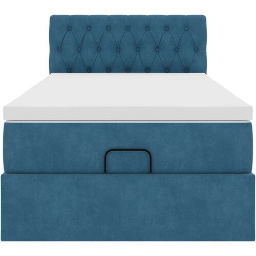VidaXL okvir kreveta s madraca tamnoplavi 80x200cm bar&amp;scaron;unasti Slike