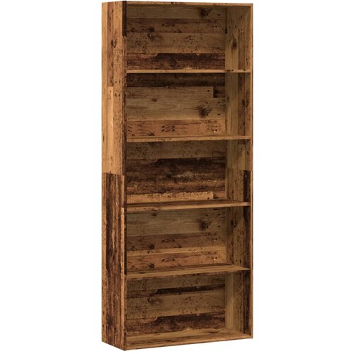 VidaXL Ormarić za knjige boja drva 80 x 30 x 189 cm konstruirano drvo Slike