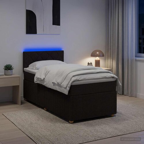  Boxspring krevet s madracem Tamno smeđa 90 x 190 cm Tkanina Cijene