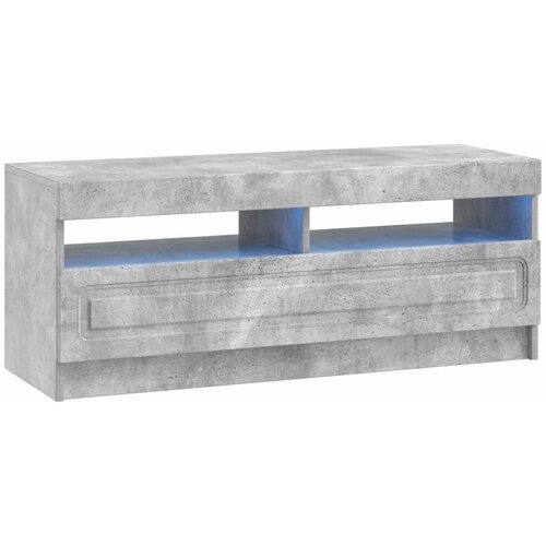  5-dijelni LED TV ormarić Betonska siva Konstruirano drvo - Betonska siva 100 cm Slike