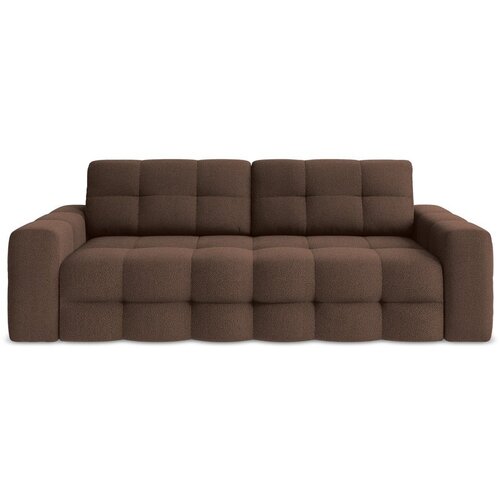 Makamii Smeđa sklopiva sofa od bouclé tkanine 255 cm Milu – Cijene
