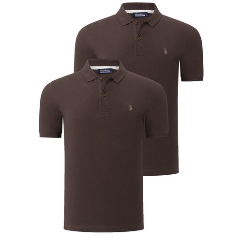 Dewberry DUO SET T8561 MEN&amp;#039;S TSHIRT-COFFEE-COFFEE Slike