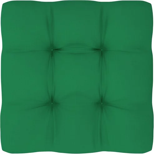 vidaXL jastuk za sofu od paleta zeleni 80 x 80 x 10 cm
