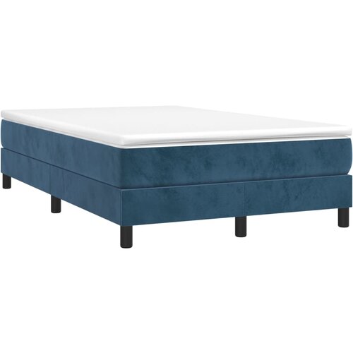 Maison Chic Box spring postelja - Vzmetna postelja z vzmetnico temno moder 120x190 cm žamet SL9964, (21905063) Slike