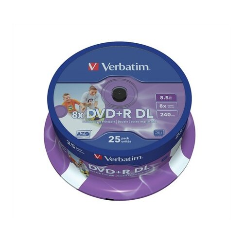 Verbatim DVD+R Disk 8,5 GB, 8x,dual layer Disk "Double Layer",25 kom Cijene