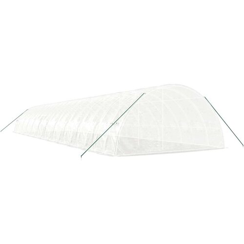 vidaXL Rastlinjak z jeklenim okvirjem bel 132 m 22x6x2,85 m Cene
