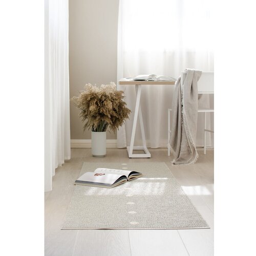 Pappelina Bež/kremno bela notranja in zunanja preproga 70x60 cm Peg Linen Vanilla &amp;ndash; Slike