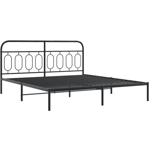 vidaXL metalni okvir kreveta uzglavlje i podnožje crni 193x203 cm Cijene