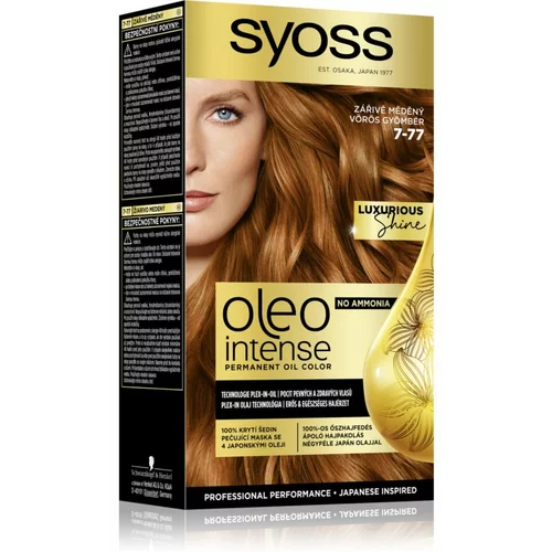 Syoss oleo intense permanent oil color boja za kosu za obojenu kosu 50 ml nijansa 7-77 red ginger