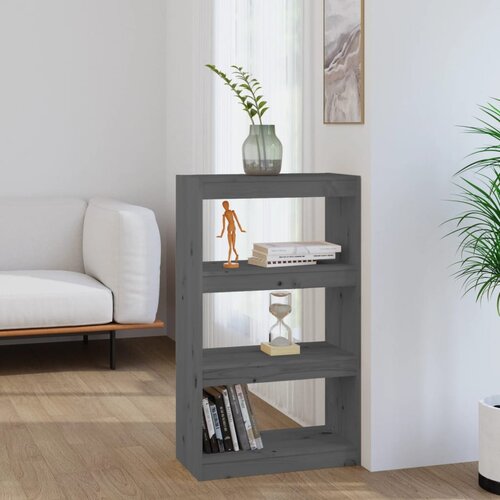 Furnova Knjižna omara/pregrada siva 60x30x103,5 cm trdna borovina, (21932206) Cene