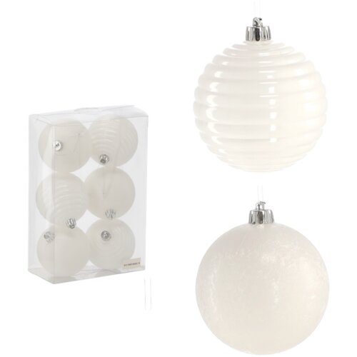 Molarem Home Set od 6 kuglica za božićno drvce &ndash; 8 cm, bijela Cijene