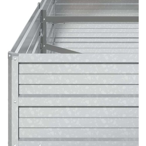 VidaXL Povi&amp;scaron;ena vrtna gredica 160 x 80 x 45 cm pocinčani čelik srebrna Slike