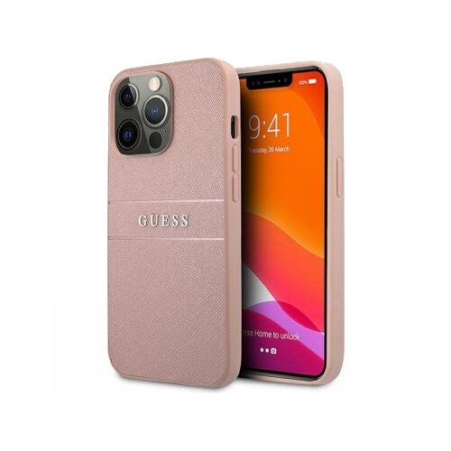 Apple Ovitek GUESS PU Leather Saffiano iPhone 13 Pro Max Pink Cene