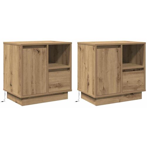  Noćni ormar 2 pcs Umjetnički hrast 50 x 34,5 x 50 cm. Cene