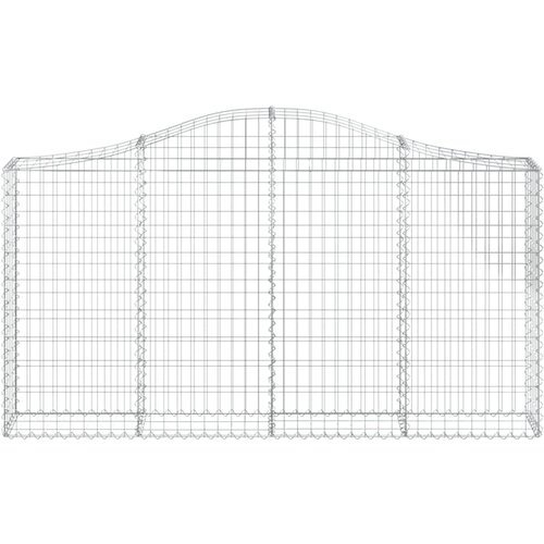  Lučne gabionske ko&amp;scaron;are 9 kom 200x30x100/120cm pocinčano željezo Slike