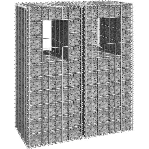 vidaXL gabionske stupne košare 2 kom 40 x 40 x 100 cm željezne Cijene
