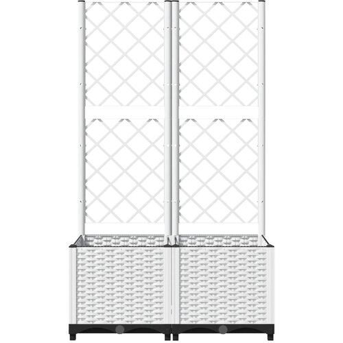  Vrtna sadilica s re&amp;scaron;etkom bijela 80 x 40 x 136 cm PP Slike
