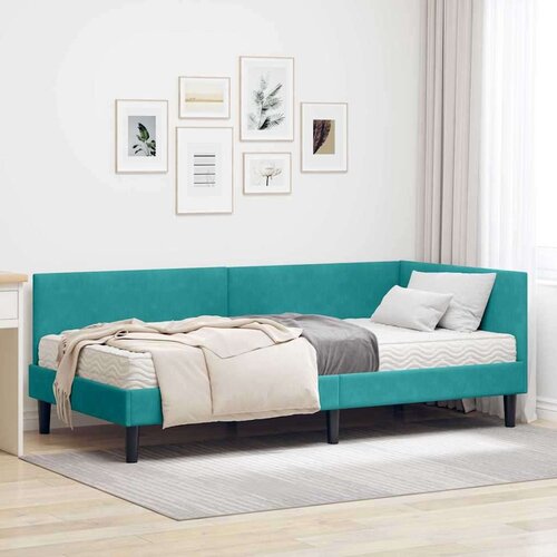  Kotni okvir postelje z matrico Drugo 2 pcs Turkizna Žamet, (5000123873) Cene