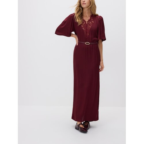 Reserved Haljina s remenom u obliku lanca - burgundy Cijene