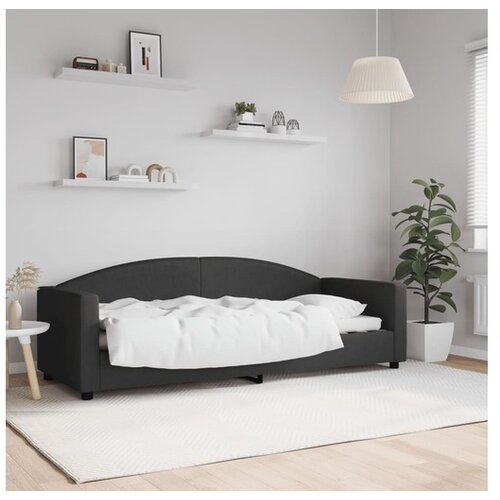 VidaXL Dnevni krevet crni 80 x 200 cm od tkanine Slike