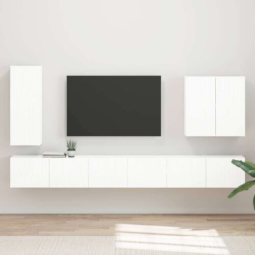  Namestitev na steno 6 pcs Visok sijaj bela - - Bela - 67.93 - 78,5 x 30 x 29,5 cm - 2025--Uvoz_2 Cene