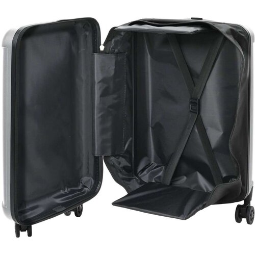 VidaXL Zložljiv kovček trde lupine 20inch srebrna 34x23x55.5 cm ABS Slike