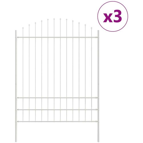  Ograda za vrt s lukom bijela 5 1x2 m čelik Slike