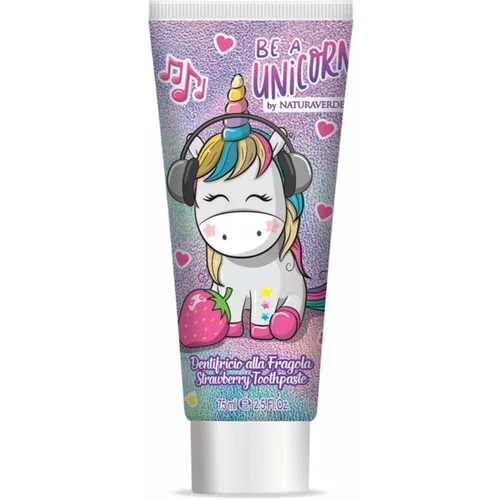 Be a Unicorn Naturaverde Toothpaste zubna pasta za djecu s okusom jagode 75 ml