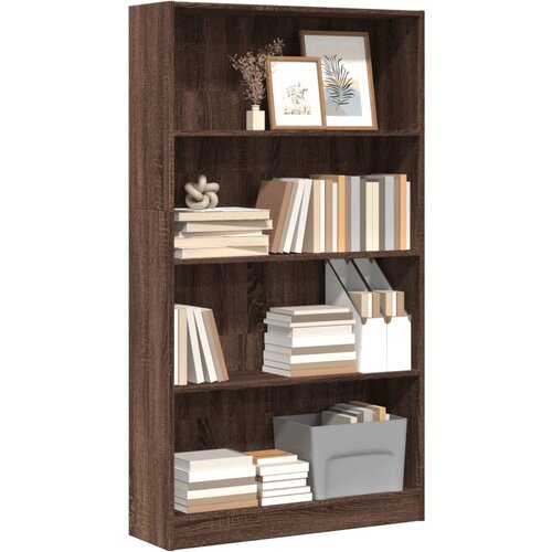 VidaXL Regal za knjige boja hrasta 80x24x143 cm konstruirano drvo Slike